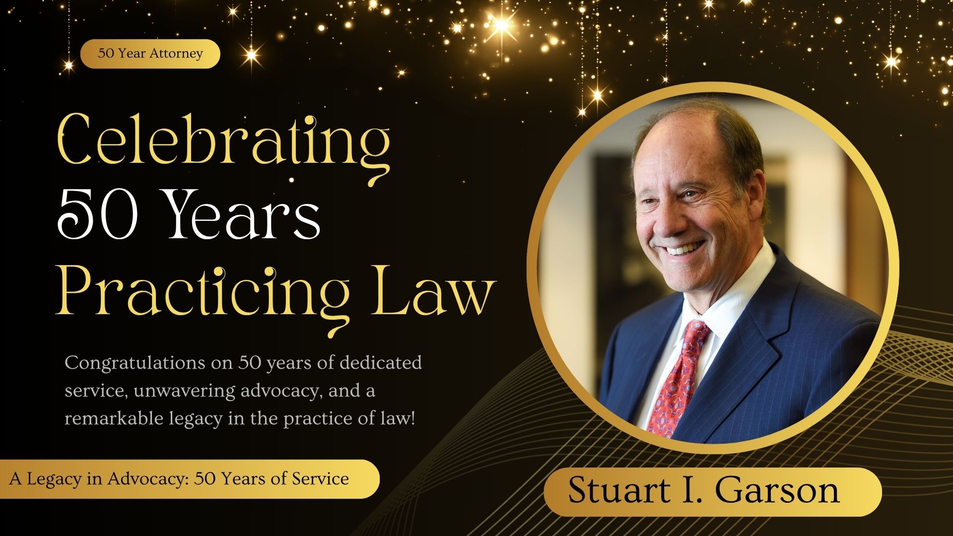 Celebrating 50 Years Practicing Law | Stuart I. Garson